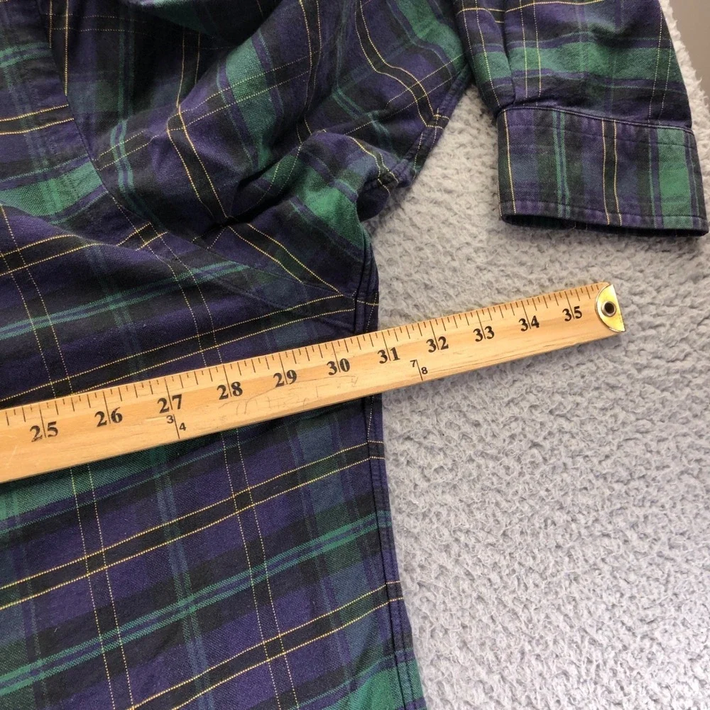 Vtg Polo Ralph Lauren Shirt Mens XL Green Big Oxford Blackwatch OCDB Tartan